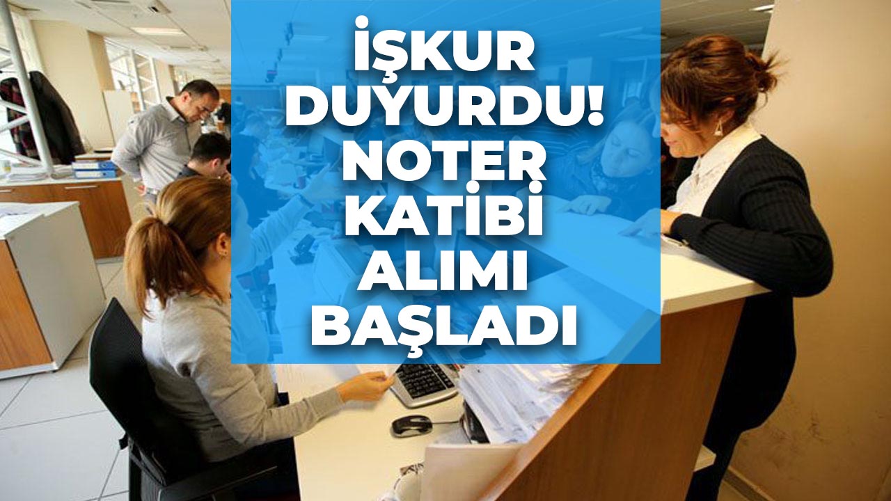 İŞKUR'dan KPSS şartsız noter katibi alımı ilanı!